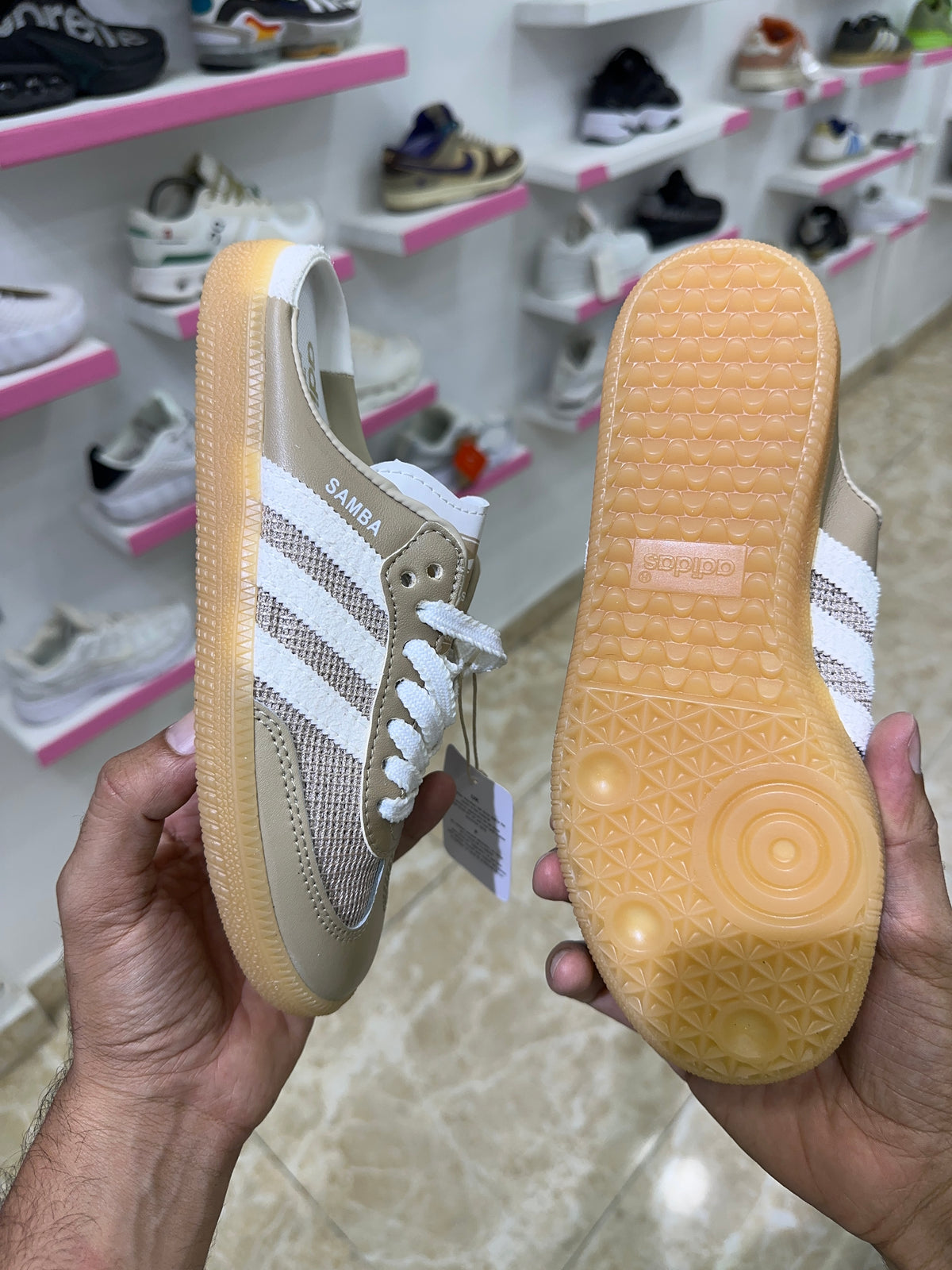 Adidas Samba Mule Beige Off White Gum