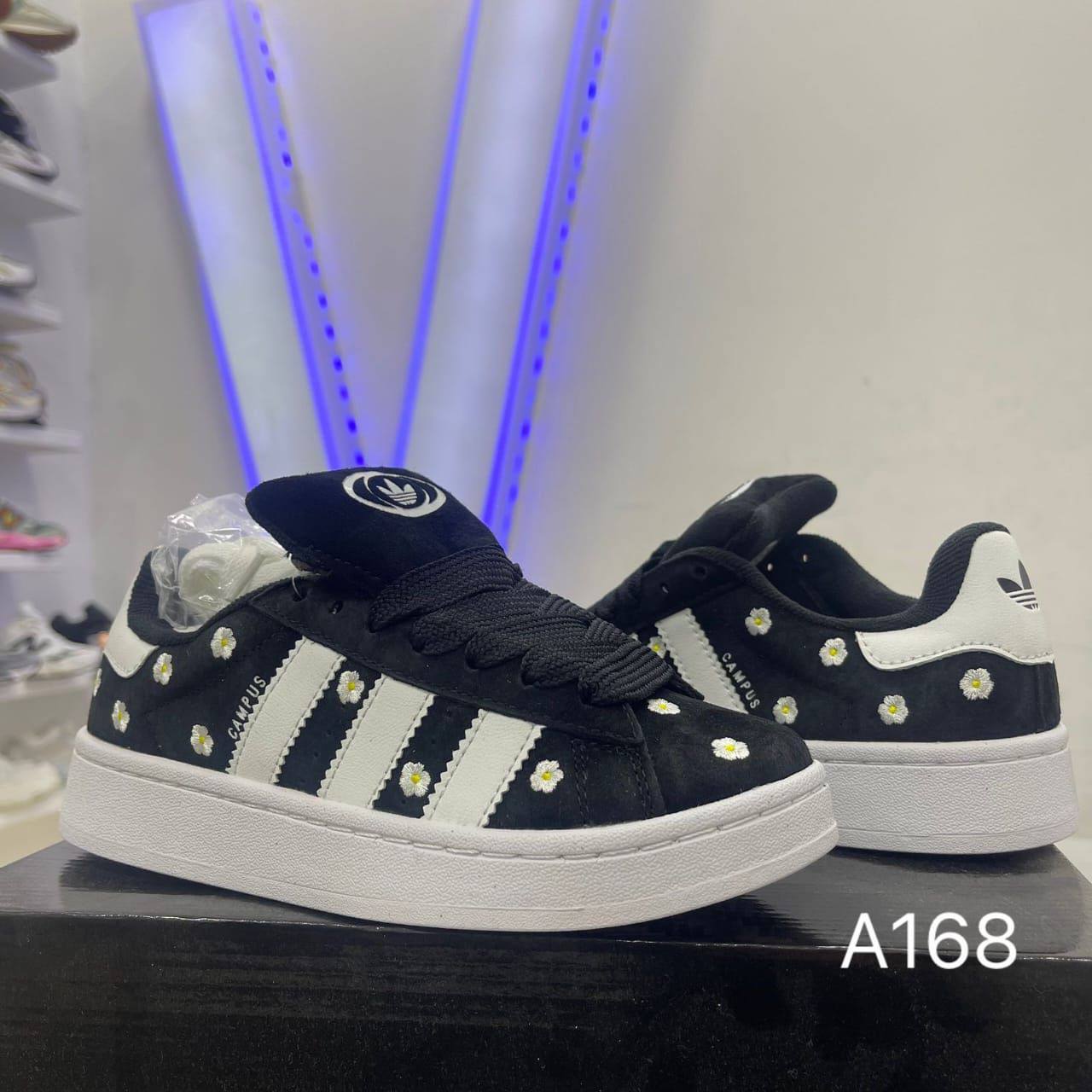 Adidas Campus 00s "Black with flowers"