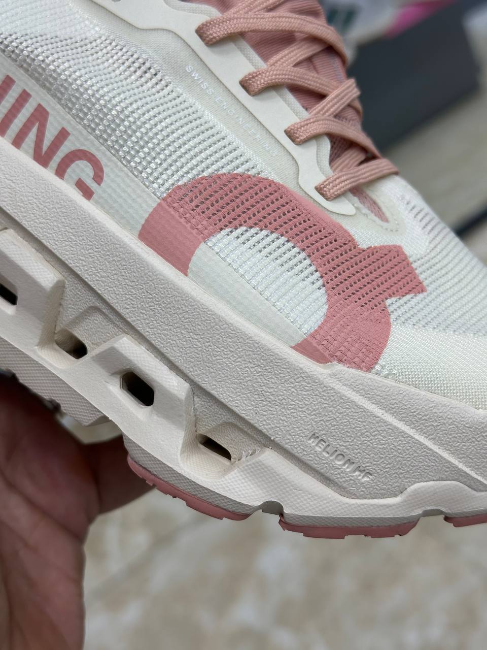 On Running On Cloudmonster 3 Hyper Ivory / Peony pink