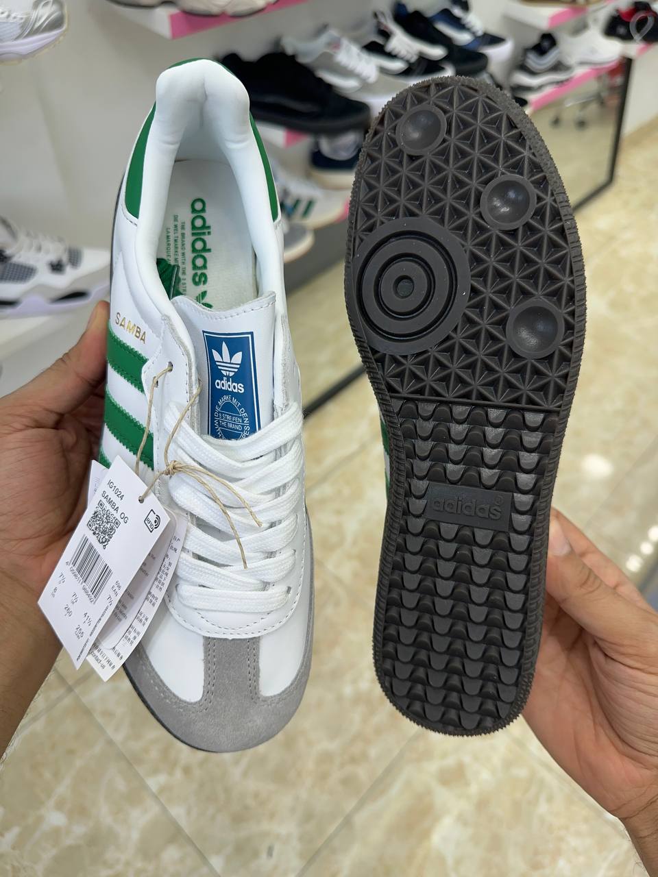 Adidas Samba White Green