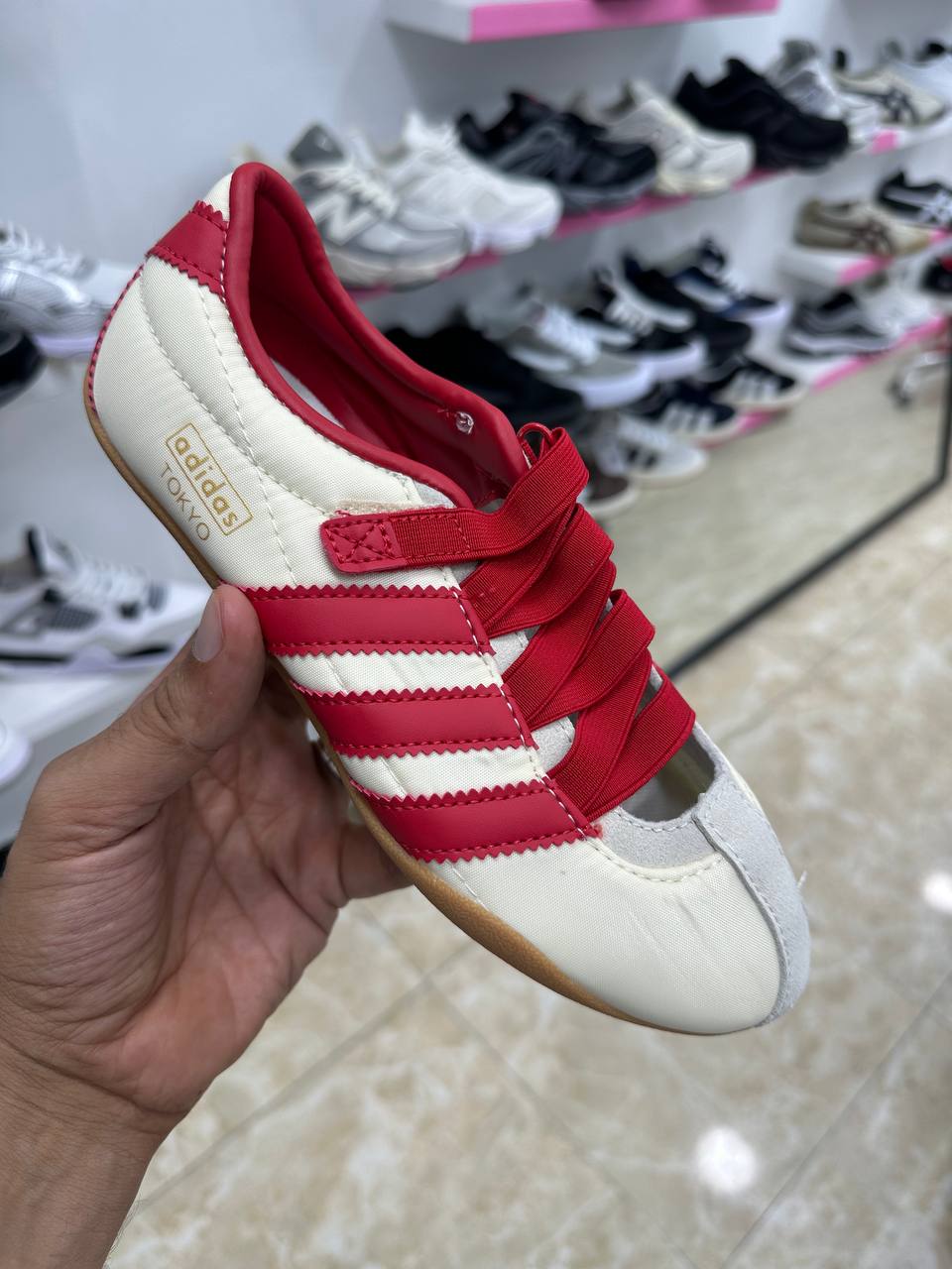 Adidas Tokyo Mary Jane Shoes White Red