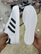 Adidas Superstar White Black Stripes