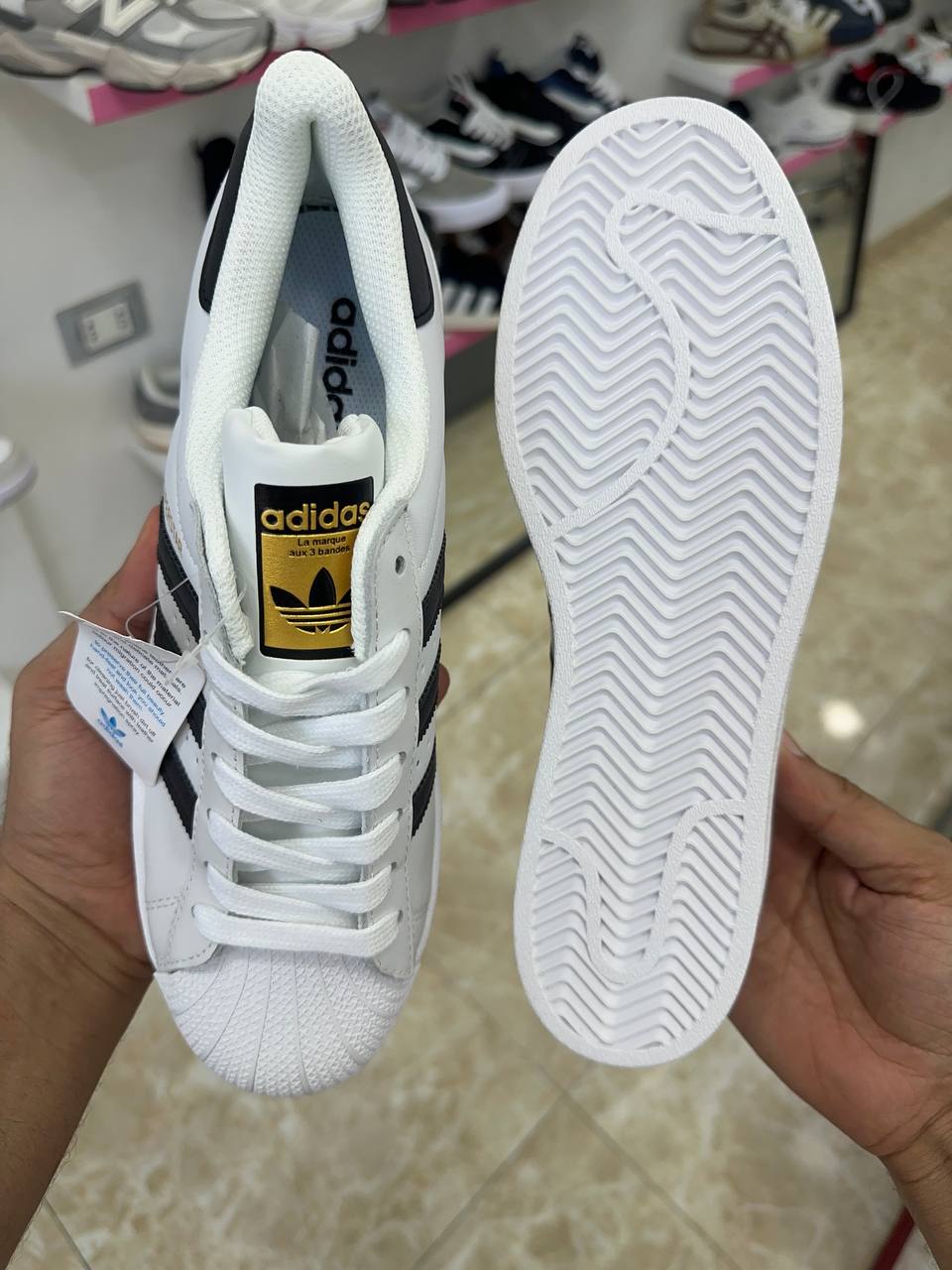 Adidas Superstar White Black Stripes