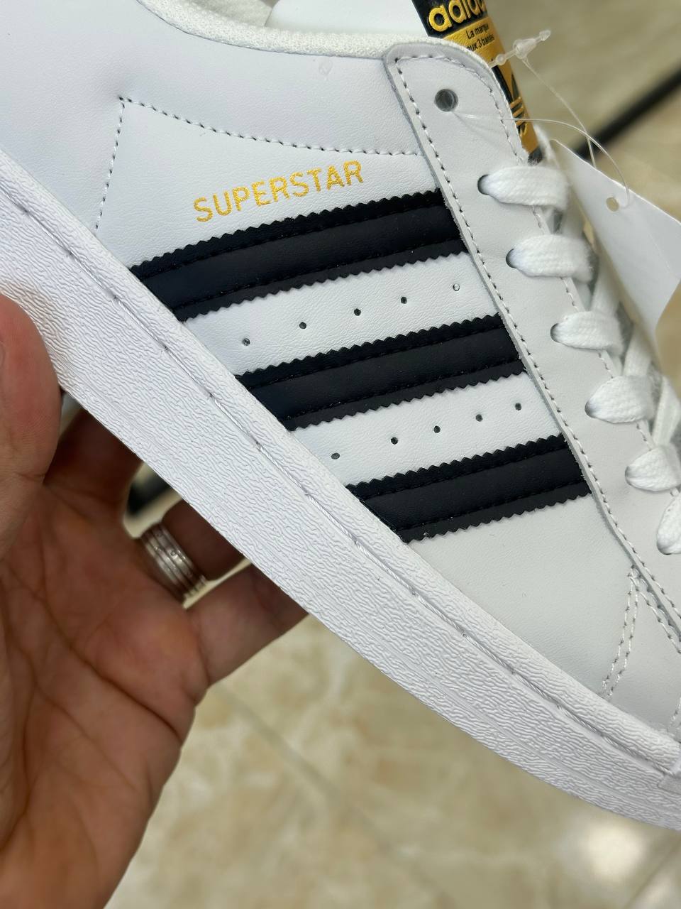 Adidas Superstar White Black Stripes