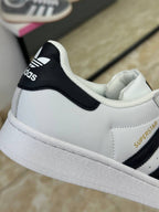 Adidas Superstar White Black Stripes