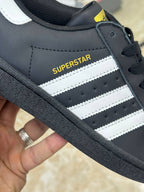 Adidas Superstar Core Black White Gold