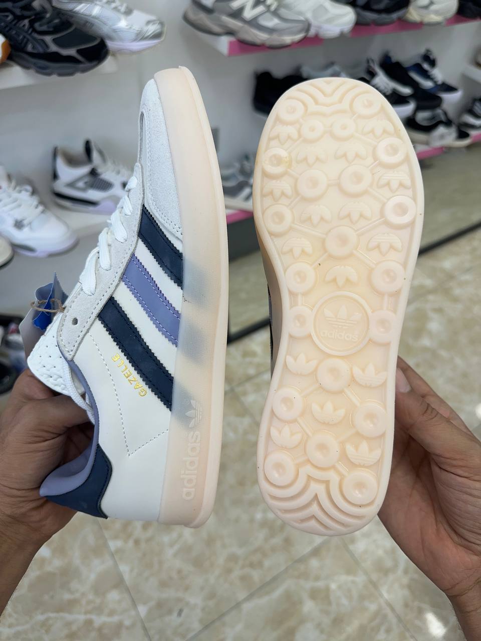 Adidas Gazelle White Preloved Ink