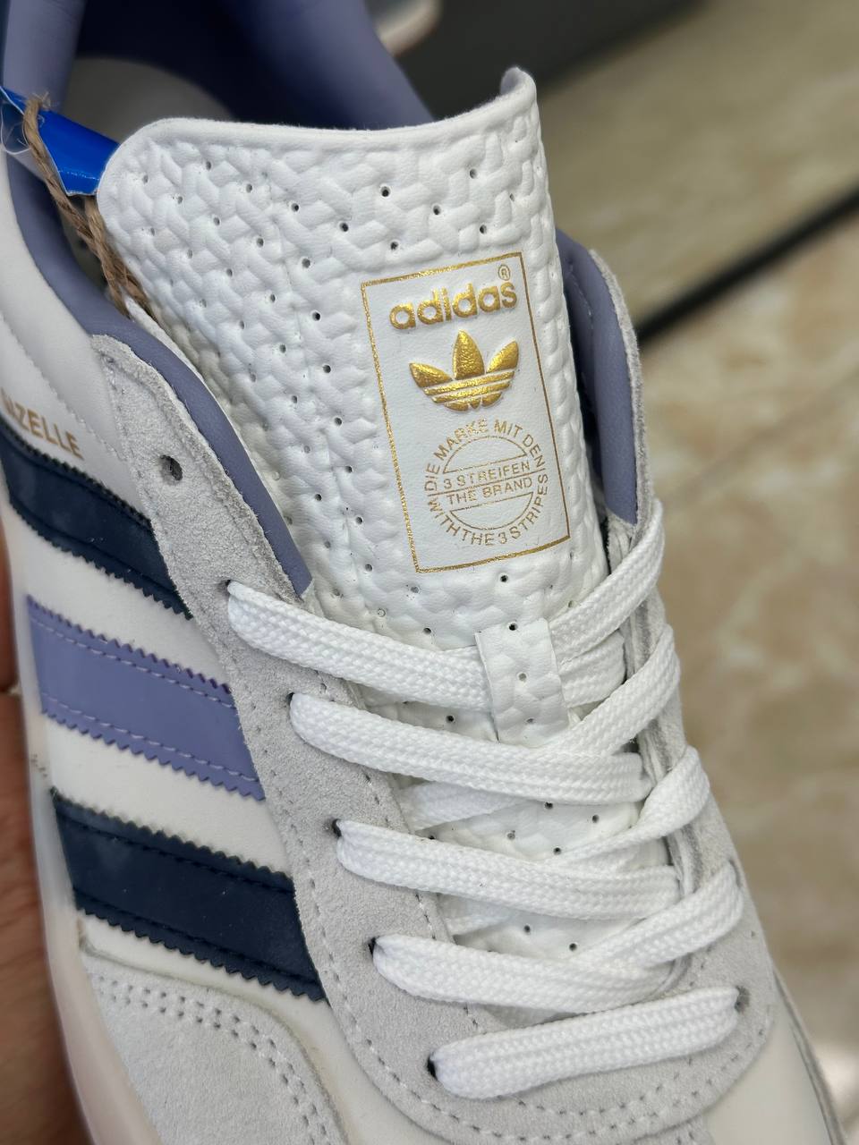 Adidas Gazelle White Preloved Ink
