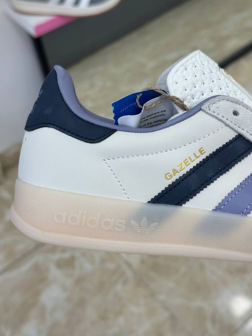 Adidas Gazelle White Preloved Ink