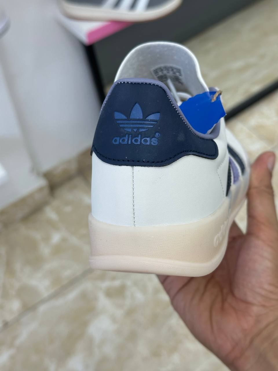 Adidas Gazelle White Preloved Ink