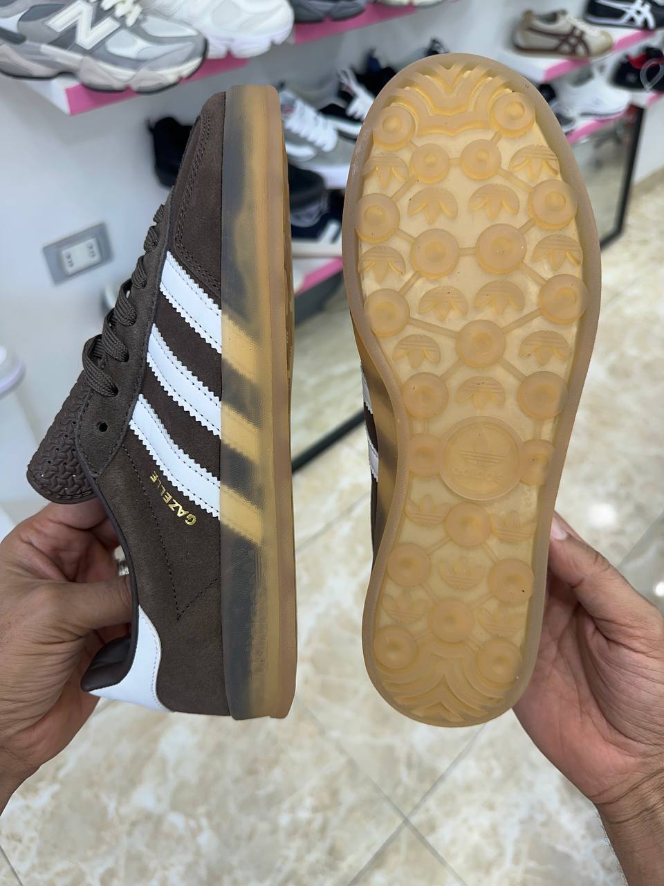adidas Gazelle Indoor Earth Strata White Gold Metallic