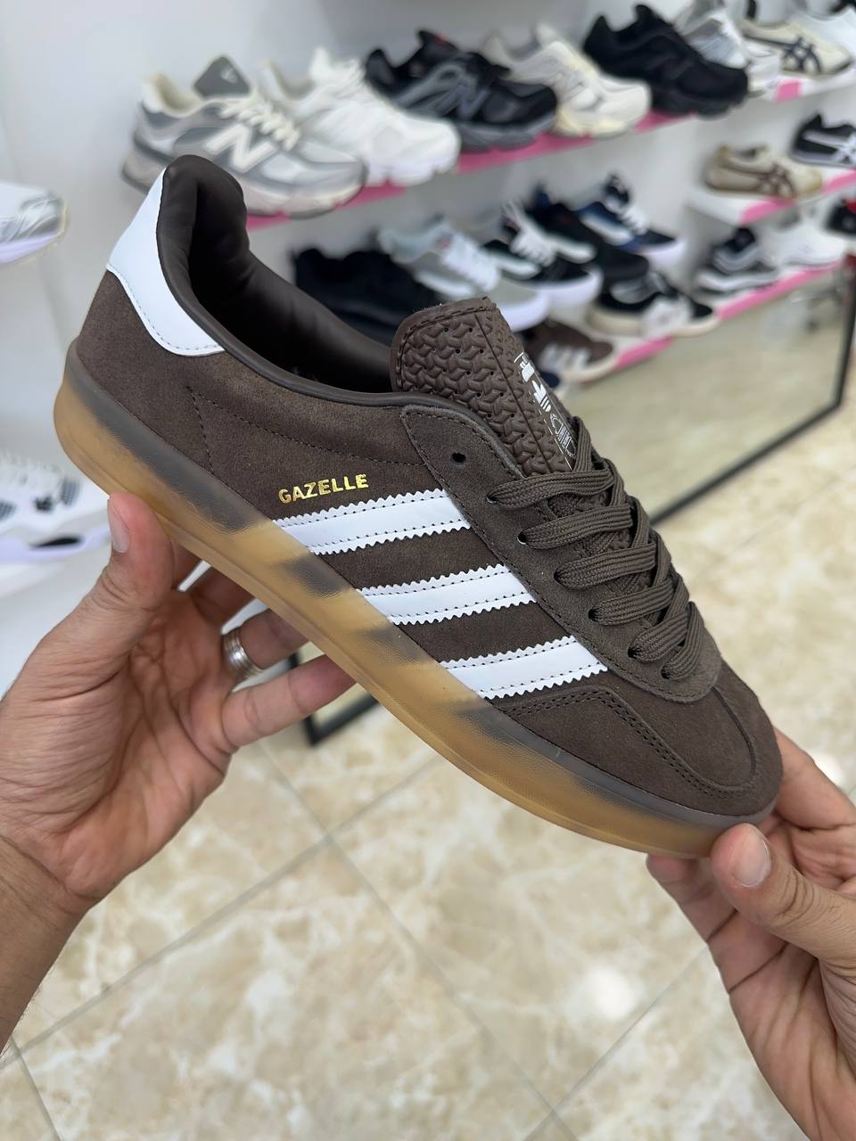 adidas Gazelle Indoor Earth Strata White Gold Metallic