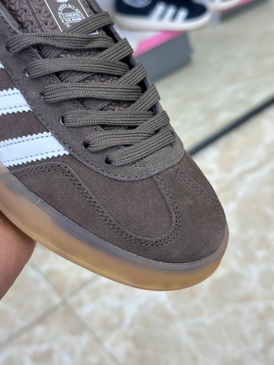 adidas Gazelle Indoor Earth Strata White Gold Metallic