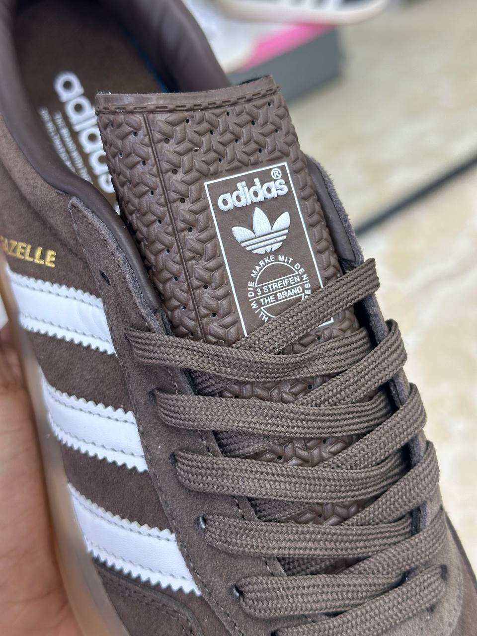 adidas Gazelle Indoor Earth Strata White Gold Metallic
