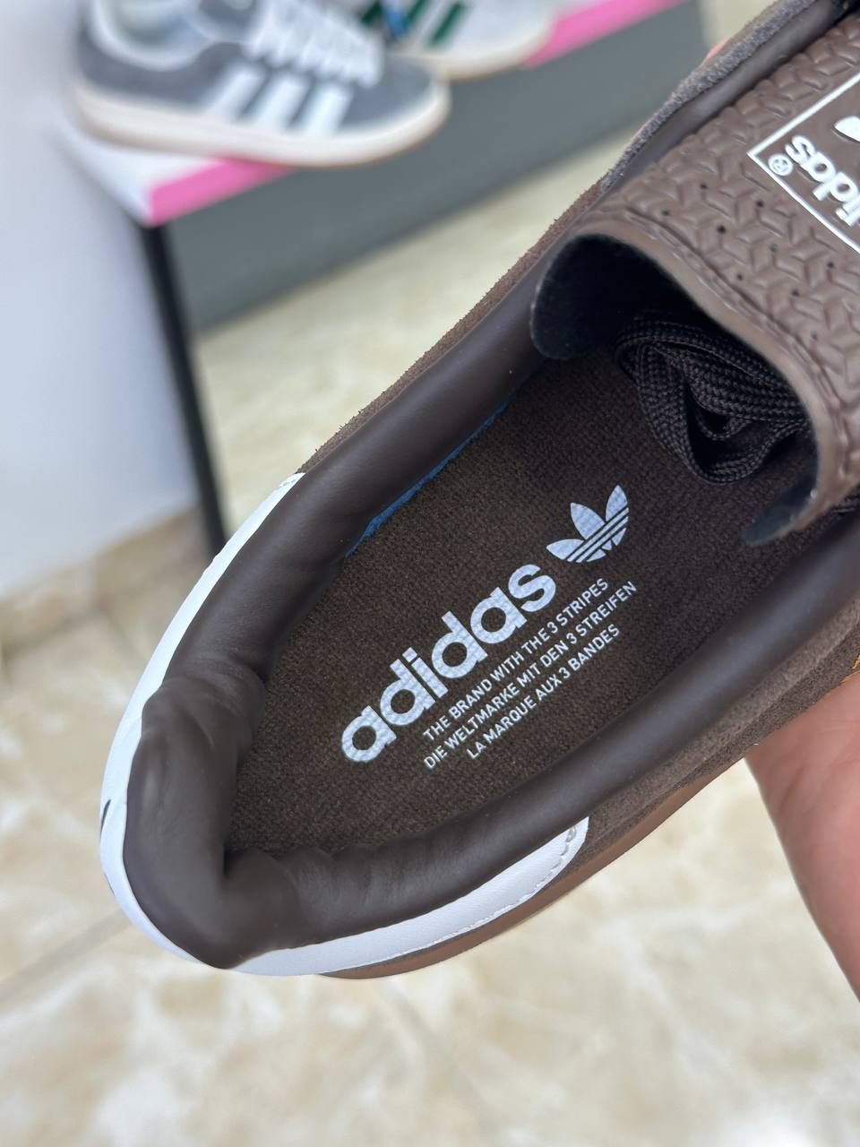adidas Gazelle Indoor Earth Strata White Gold Metallic