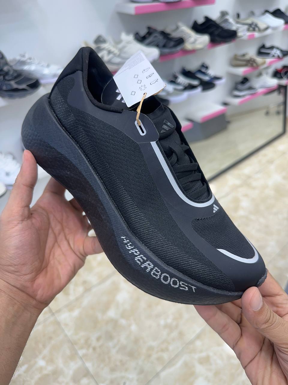Adidas HYPERBOOST EDGE Running BLACK white Accents