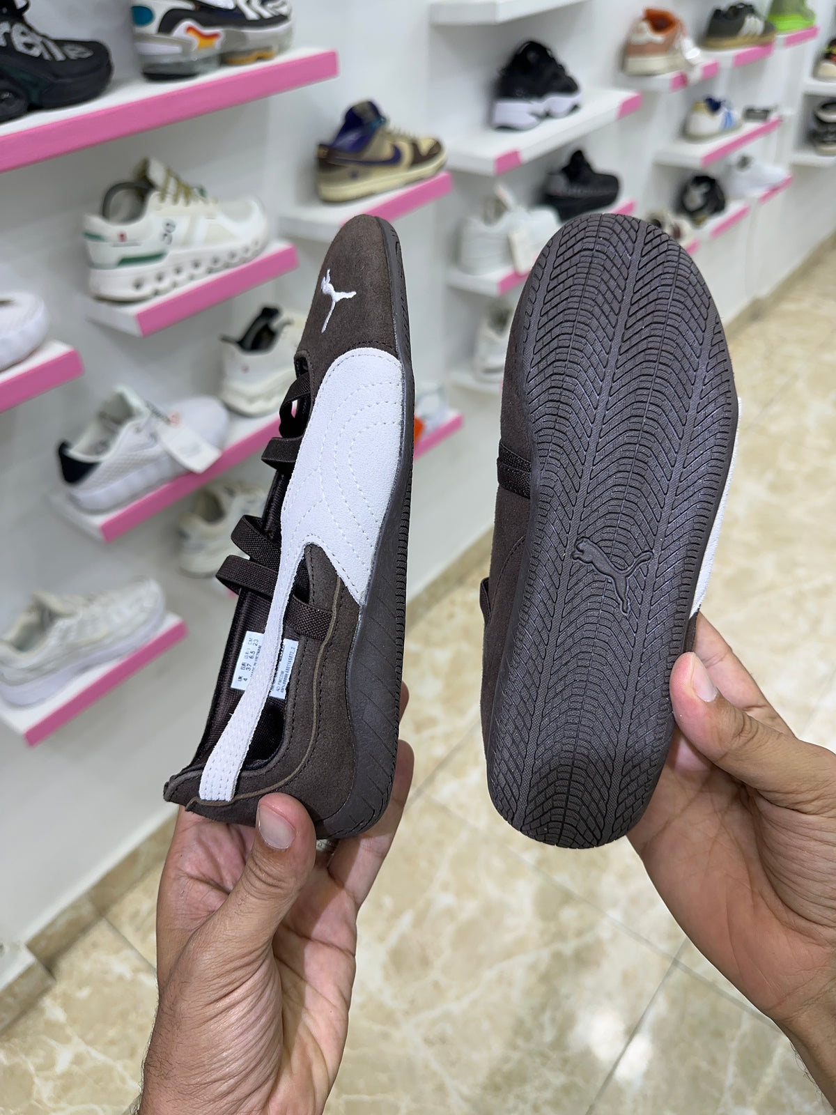 Puma Speedcat Ballet Dark Chocolate white