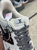 Nike Air Force 1 white Brown Louis Vuitton Monogram&outs ole