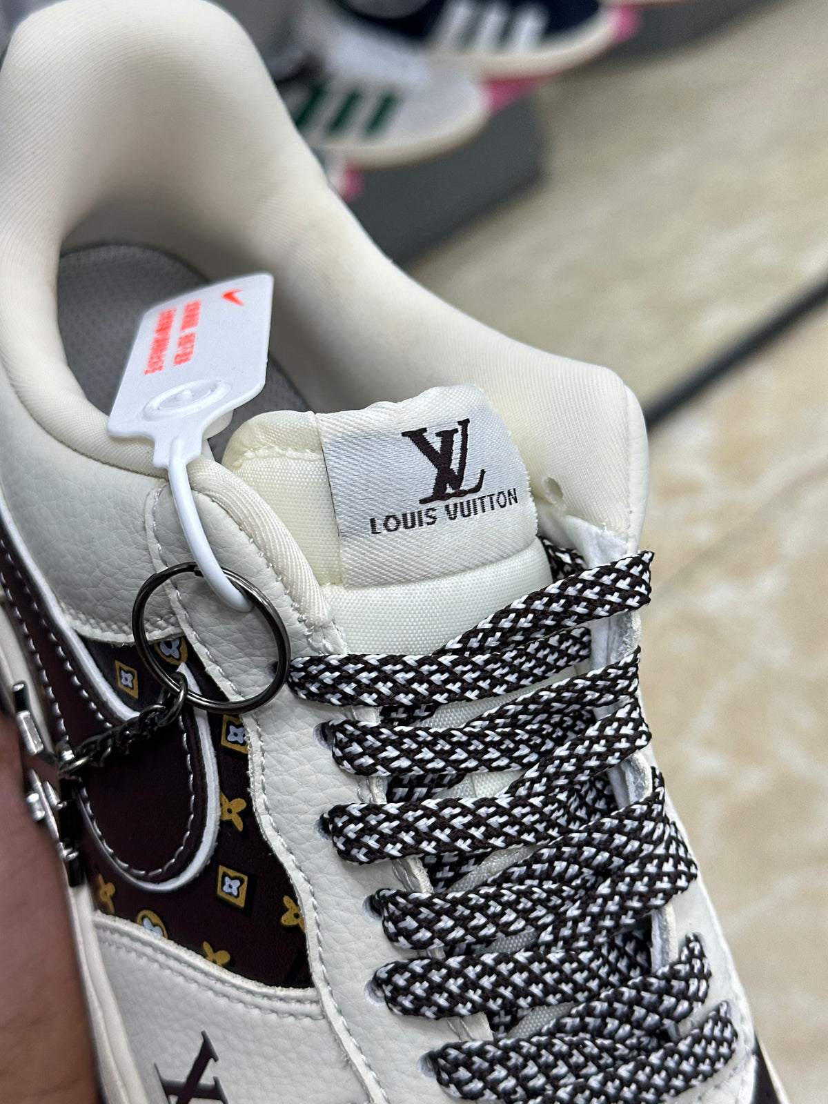 Nike Air Force 1 white Brown Louis Vuitton Monogram&outs ole