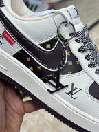 Nike Air Force 1 white Brown Louis Vuitton Monogram&outs ole