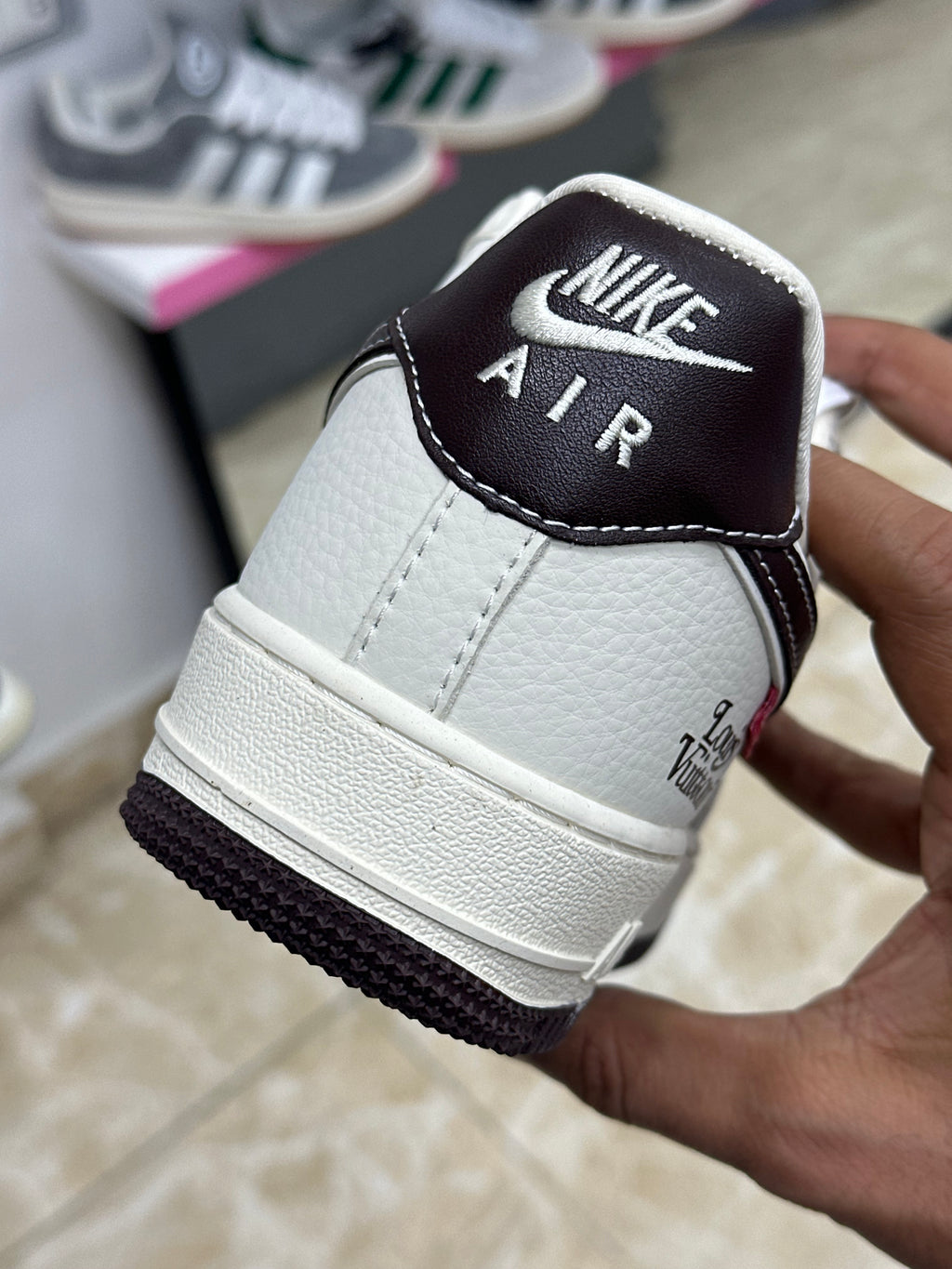 Nike Air Force 1 white Brown Louis Vuitton Monogram&outs ole