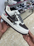 Nike Air Force 1 white Brown Louis Vuitton Monogram&outs ole