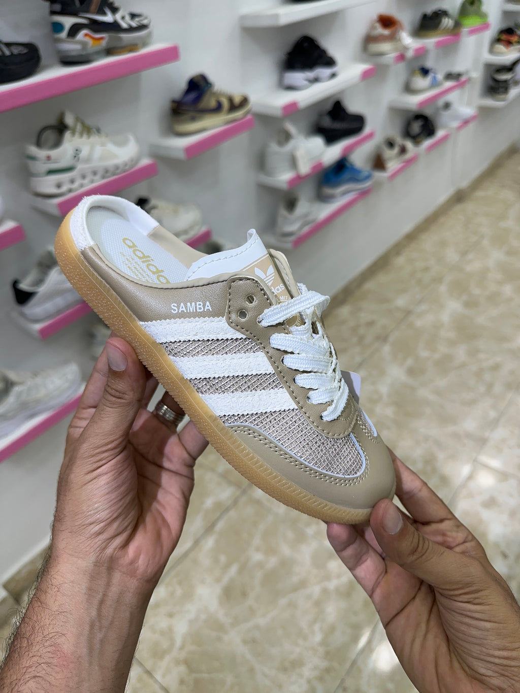 Adidas Samba Mule Beige Off White Gum