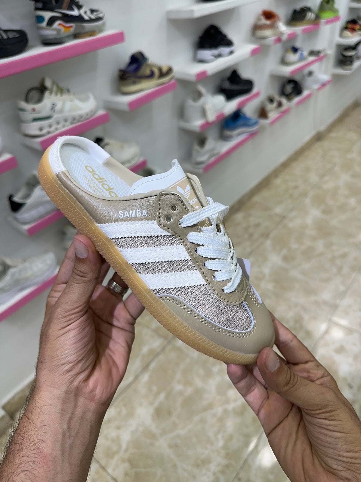 Adidas Samba Mule Beige Off White Gum