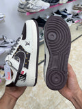 Nike Air Force 1 white Brown Louis Vuitton Monogram&outs ole